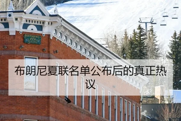 布朗尼夏联名单公布后的真正热议
